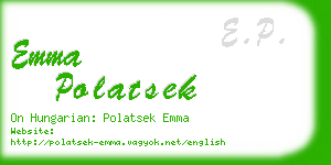 emma polatsek business card